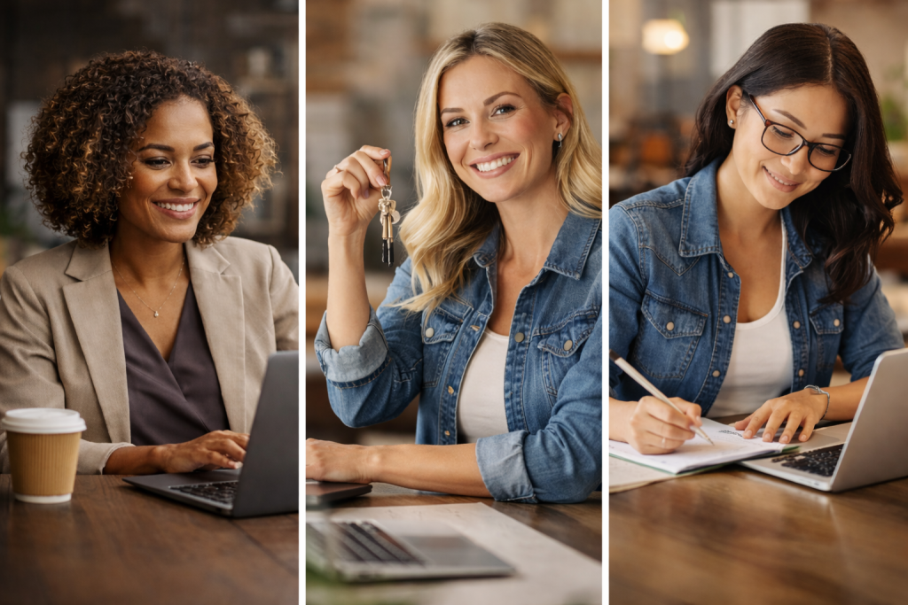 self employed women entrepreneurs getting approved for home loans while working from home.