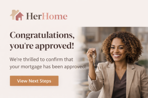 woman getting loan approved